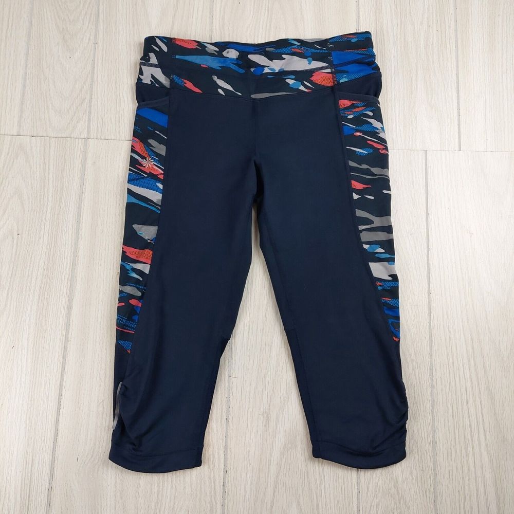 Athleta Leggings Pants‎ Womens Small Blue Athletic Gym Capri 28x16